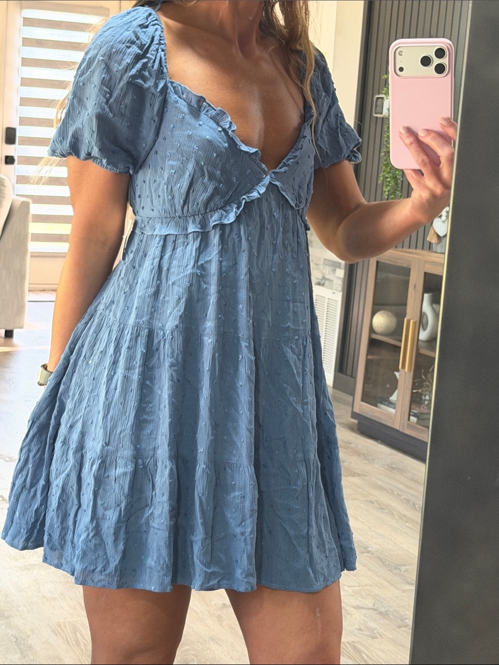 NWT Altar’d state Maci Clip Dot Mini Dress Size Small - Picture 7 of 7